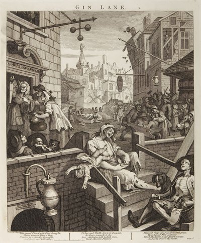 Gin Lane by William Hogarth