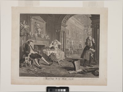 The Breakfast Scene: Marriage À La Mode, Plate 2 by William Hogarth