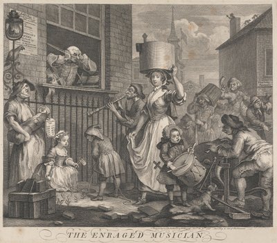The Enraged Musician by William Hogarth