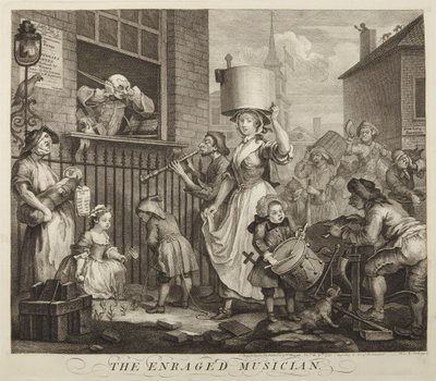 The Enraged Musician by William Hogarth
