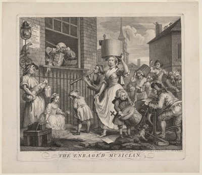 The Enraged Musician by William Hogarth
