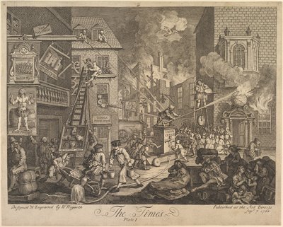 The Times, Plate 1 by William Hogarth