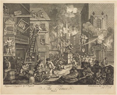 The Times, Plate 1 by William Hogarth