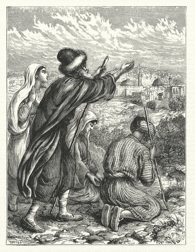 Jewish Pilgrims in Sight of Jerusalem by William James Webbe