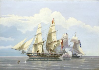 The capture of the Spanish slave trading ship 