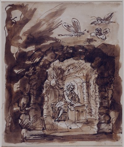 Alexander Pope in his grotto, c.1730 by William Kent