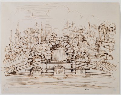 Chiswick, Design for the Cascade as Built by William Kent