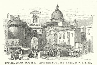 Naples, Porta Capuana by William Leighton (after) Leitch