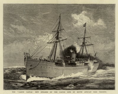 The Garth Castle, New Steamer of the Castle Line of South African Mail Packets by William Lionel Wyllie