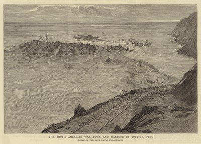 The South American War, Town and Harbour of Iquique, Peru by William Lionel Wyllie