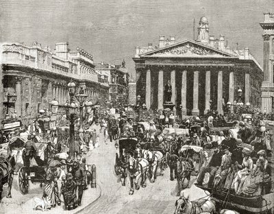 The Bank of England and the Royal Exchange in the nineteenth century by William Logsdail