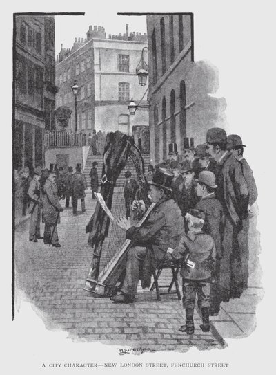 A City Character, New London Street, Fenchurch Street by William Luker