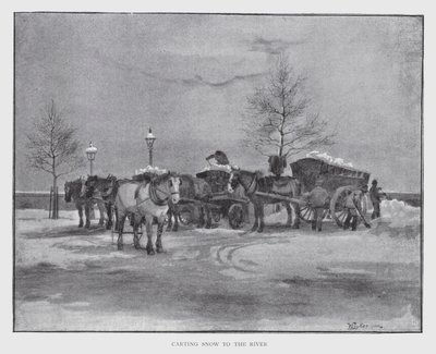 Carting Snow to the River by William Luker
