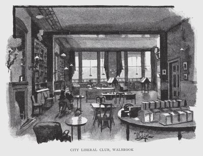 City Liberal Club, Walbrook by William Luker