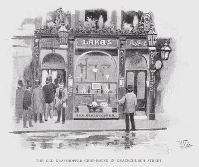 The Old Grasshopper Chop-House in Gracechurch Street by William Luker