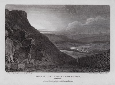 Town of Otley and Valley of the Wharfe, Yorkshire by William Marshall (after) Craig