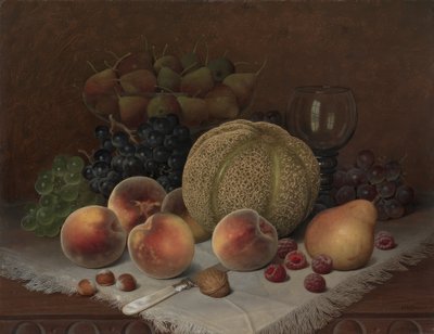 Still Life with Cantaloupe by William Mason Brown