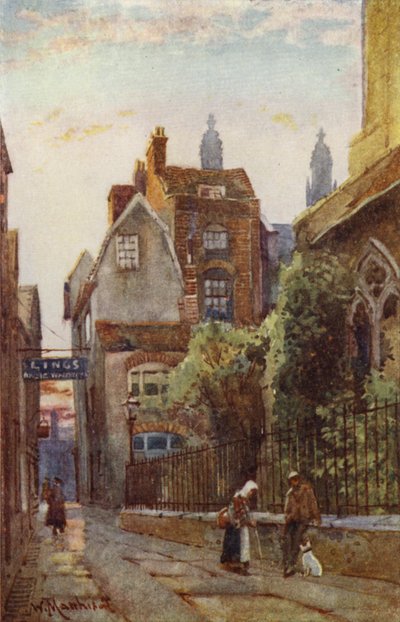 Old Houses near St Edwards Church and St Edwards Passage by William Matthison