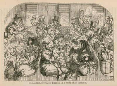 Parliamentary Train: Interior of the Third Class Carriage, from 