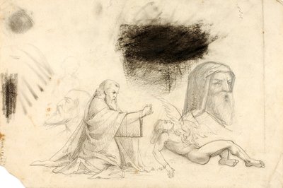 Studies--Villa Borghese, 2 Figures, etc. by William Page
