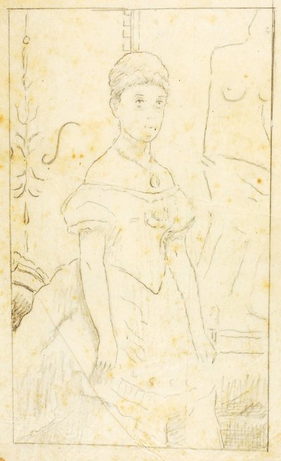 Lady in Evening Dress with Figure of Venus de Milo by William Page