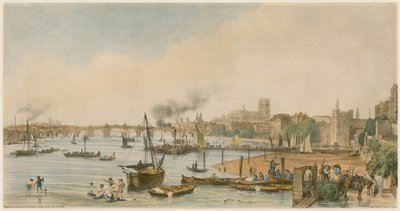 Westminster and Hungerford from Waterloo Bridge by William Parrott