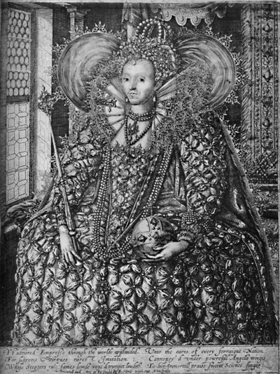 Queen Elizabeth Standing in a Room with a Lattice Window by William Rogers