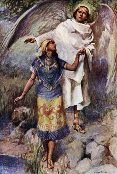 The Old Gods vanquished, A Princess of ancient Mexico is shown the coming of a new faith by William Sewell