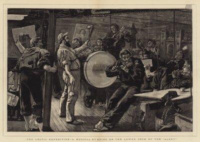 The Arctic Expedition, a Musical Evening on the Lower Deck of the Alert by William Small