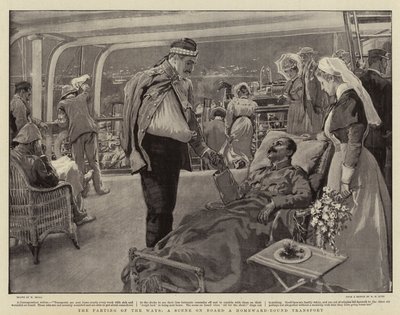 The Parting of the Ways, A Scene on Board a Homeward-bound Transport by William Small