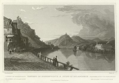 Convent of Nonnenworth and ruins of Rolandseck by William Tombleson