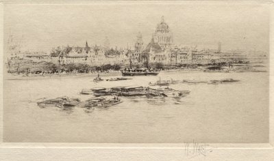 The Thames from Waterloo - A View towards St. Paul