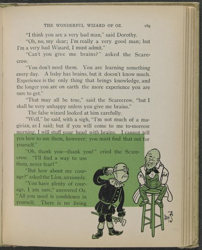 Illustration from "The Wonderful Wizard of Oz" by William Wallace Denslow