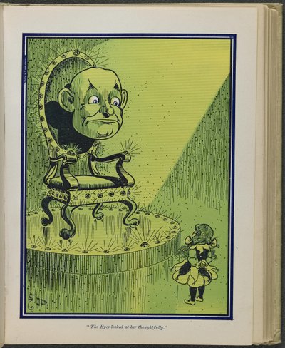 "The Eyes looked at her thoughtfully", illustration from "The Wonderful Wizard of Oz" by Lyman Frank Baum by William Wallace Denslow