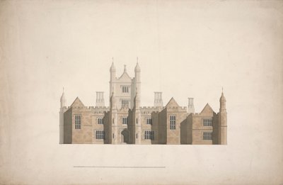 Elevation of a Proposed Design for Cambridge Colleges by William Wilkins