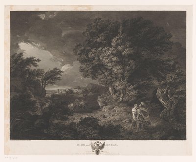 Stormy Landscape with Dido and Aeneas by William Woollett