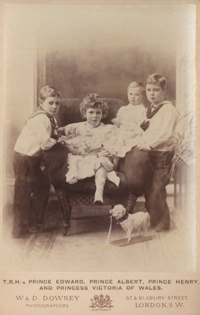 Prince Edward, Prince Albert, Prince Henry and Princess Victoria of Wales by William and Daniel Downey
