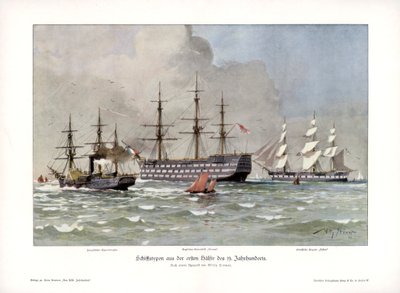 Ship Types from the First Half of the 19th Century by Willy Stöwer
