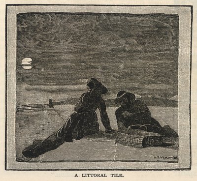 A Littoral Tile by Winslow Homer