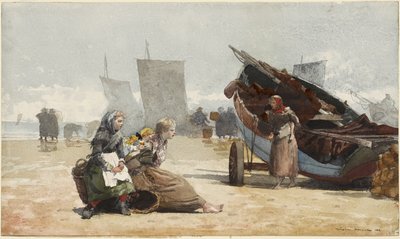 Beach Scene, Cullercoats by Winslow Homer