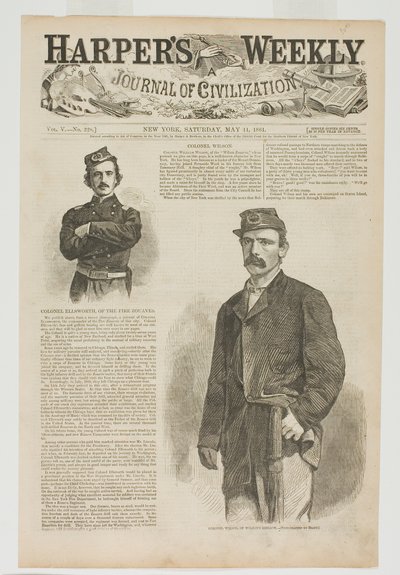 Colonel Wilson and Colonel Ellsworth of the Fire Zouaves by Winslow Homer