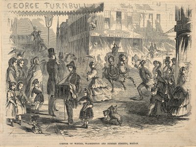 Corner of Winter, Washington and Summer Streets, Boston by Winslow Homer
