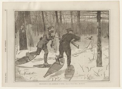 Deer Stalking in the Adirondacks in Winter by Winslow Homer
