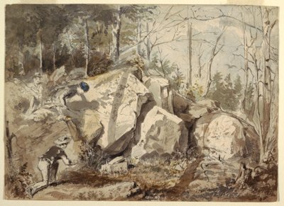 Setting a Squirrel Trap, ca. 1855 by Winslow Homer