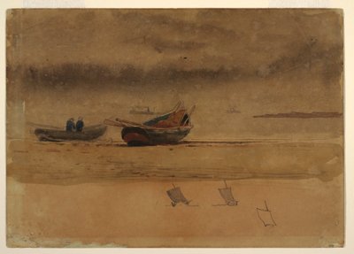 Stern View of Two Rowboats, England, 1881-82 by Winslow Homer