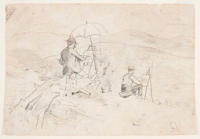 Study for "Artists Sketching in the White Mountains" and "The Artist in the Country", 1868 by Winslow Homer