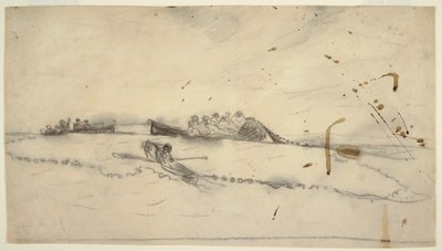 Three Boats with Fishermen Setting Out a Net, 1881-82 by Winslow Homer