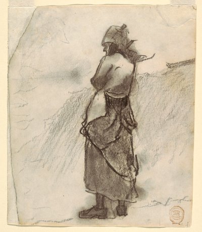 Woman Looking Out to Sea, Cullercoats, England, 1881–82 by Winslow Homer