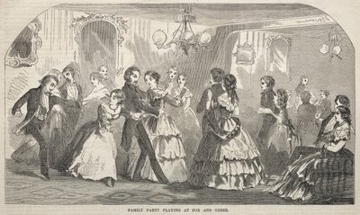Family Party Playing at Fox and Geese by Winslow Homer