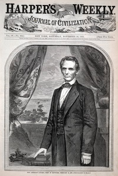 Hon. Abraham Lincoln, Born in Kentucky, February 12, 1809, from Harper